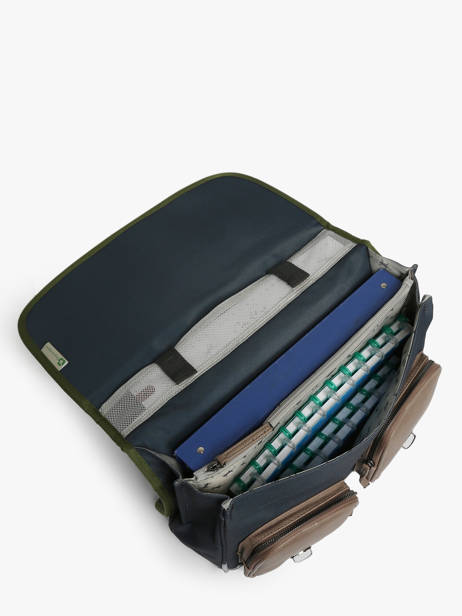 Boekentas Kinderen 2 Compartimenten Cameleon Grijs vintage urban CA38 ander zicht 3